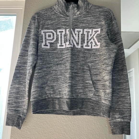 PINK Victoria's Secret Sweaters - PINK Victoria's Secret Charcoal Cowl Neck Sweater pit 21 length 22